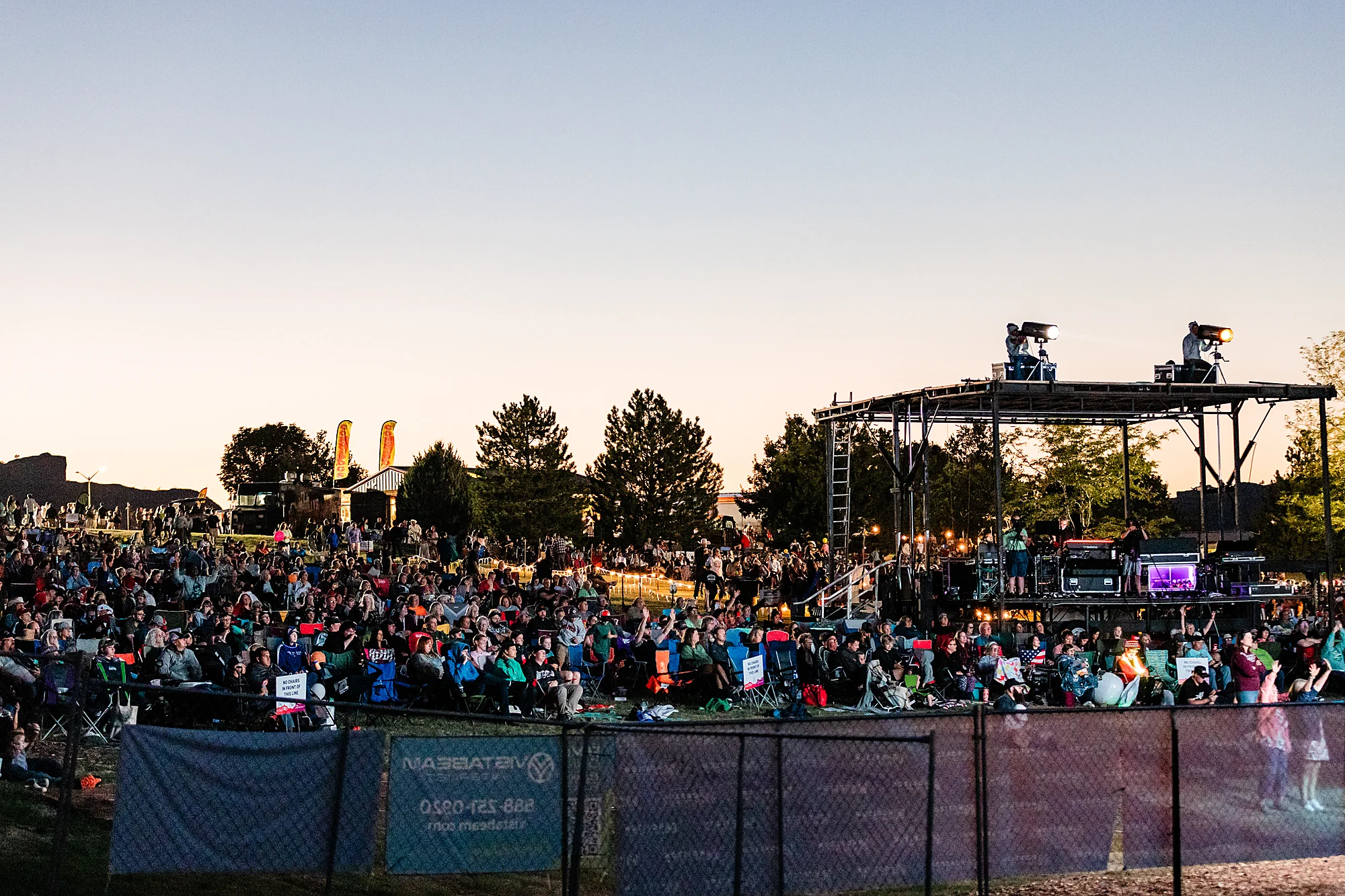 The crowd gathered at Five Rocks Amphitheater during Horizon Music Festival